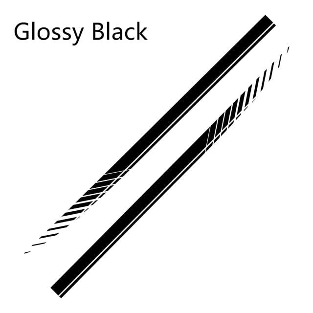 2PCS Universal Car Side Skirt Decal Stickers Body Side Sports Racing Stripe Car Side Stripes Universal Racing Sticker Decals Side Stripe Skirts Stickers Body Side Graphics Vinyl Sticker Decals Racing Sport Automobiles Body Wrap Car Accessories - Dot's Car Visors