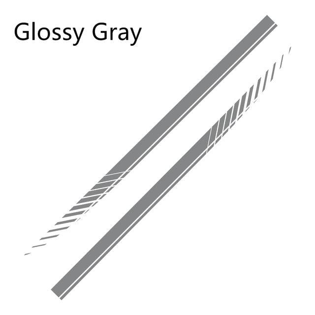 2PCS Universal Car Side Skirt Decal Stickers Body Side Sports Racing Stripe Car Side Stripes Universal Racing Sticker Decals Side Stripe Skirts Stickers Body Side Graphics Vinyl Sticker Decals Racing Sport Automobiles Body Wrap Car Accessories - Dot's Car Visors