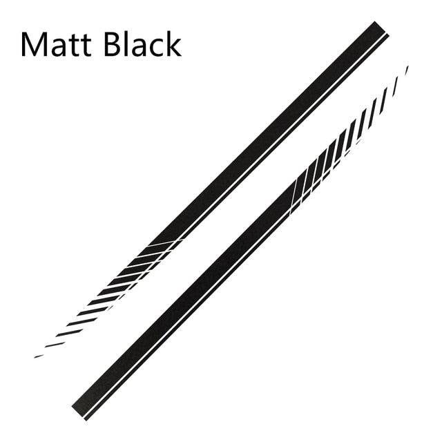 2PCS Universal Car Side Skirt Decal Stickers Body Side Sports Racing Stripe Car Side Stripes Universal Racing Sticker Decals Side Stripe Skirts Stickers Body Side Graphics Vinyl Sticker Decals Racing Sport Automobiles Body Wrap Car Accessories - Dot's Car Visors