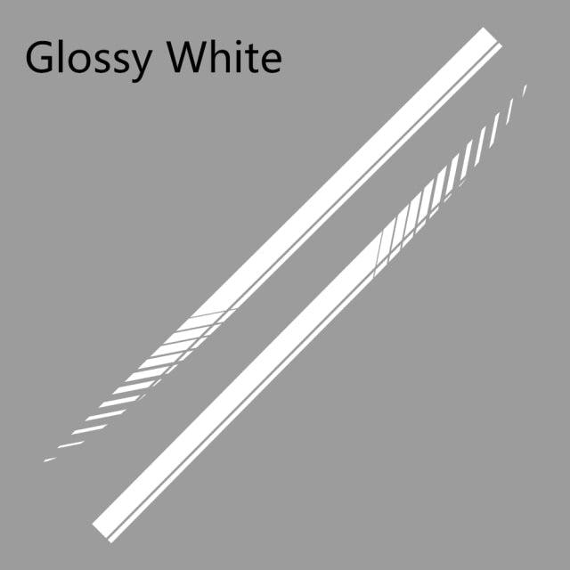 2PCS Universal Car Side Skirt Decal Stickers Body Side Sports Racing Stripe Car Side Stripes Universal Racing Sticker Decals Side Stripe Skirts Stickers Body Side Graphics Vinyl Sticker Decals Racing Sport Automobiles Body Wrap Car Accessories - Dot's Car Visors