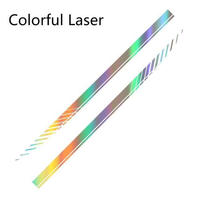 2PCS Universal Car Side Skirt Decal Stickers Body Side Sports Racing Stripe Car Side Stripes Universal Racing Sticker Decals Side Stripe Skirts Stickers Body Side Graphics Vinyl Sticker Decals Racing Sport Automobiles Body Wrap Car Accessories - Dot's Car Visors