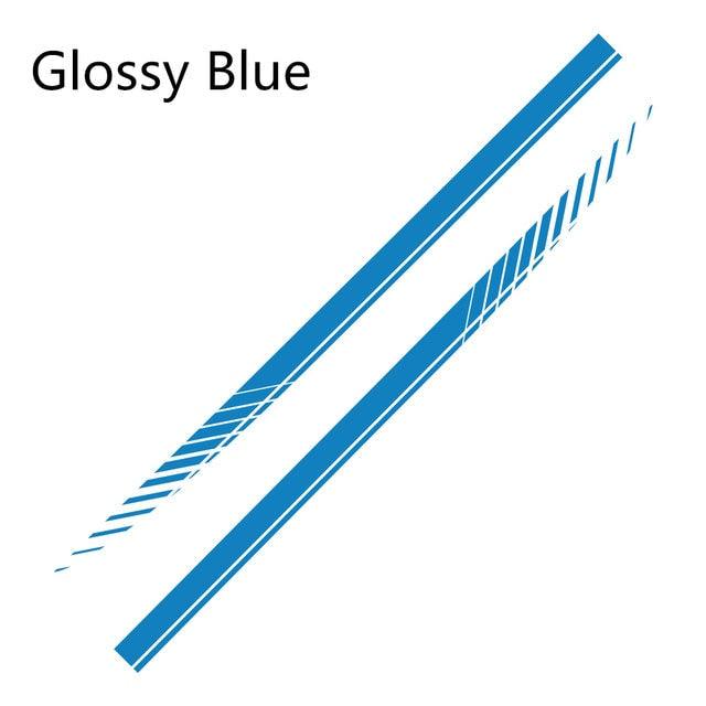 2PCS Universal Car Side Skirt Decal Stickers Body Side Sports Racing Stripe Car Side Stripes Universal Racing Sticker Decals Side Stripe Skirts Stickers Body Side Graphics Vinyl Sticker Decals Racing Sport Automobiles Body Wrap Car Accessories - Dot's Car Visors
