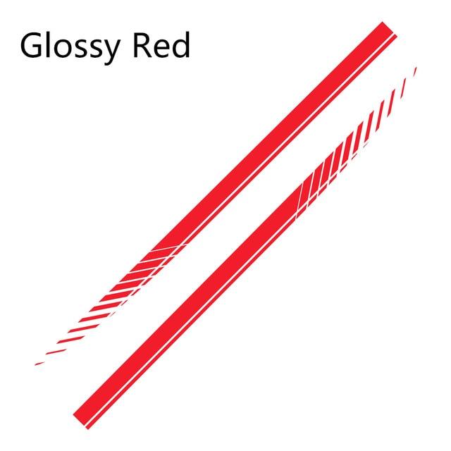 2PCS Universal Car Side Skirt Decal Stickers Body Side Sports Racing Stripe Car Side Stripes Universal Racing Sticker Decals Side Stripe Skirts Stickers Body Side Graphics Vinyl Sticker Decals Racing Sport Automobiles Body Wrap Car Accessories - Dot's Car Visors