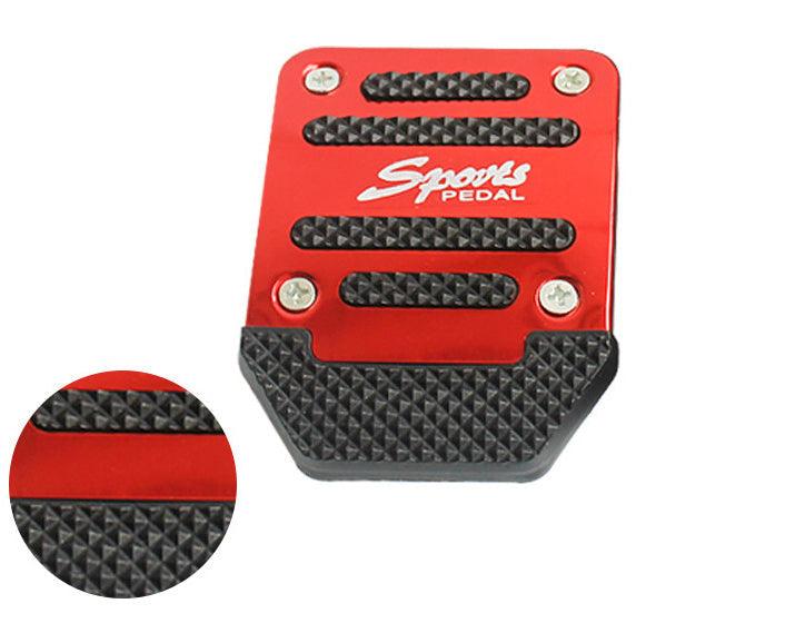 3Pcs/Set Universal Aluminum Manual Transmission Non-Slip Car Pedal Cover Set Kit Pedals Red Blue Silver Car Vehicle Sports Accelerator Brake No Drill Non-Slip Performance Car Rest Pedal Brake Auto Sports Gas Fuel Petrol Clutch Brake Pad Auto Accessories - Dot's Car Visors