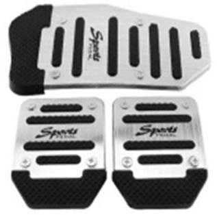 3Pcs/Set Universal Aluminum Manual Transmission Non-Slip Car Pedal Cover Set Kit Pedals Red Blue Silver Car Vehicle Sports Accelerator Brake No Drill Non-Slip Performance Car Rest Pedal Brake Auto Sports Gas Fuel Petrol Clutch Brake Pad Auto Accessories - Dot's Car Visors