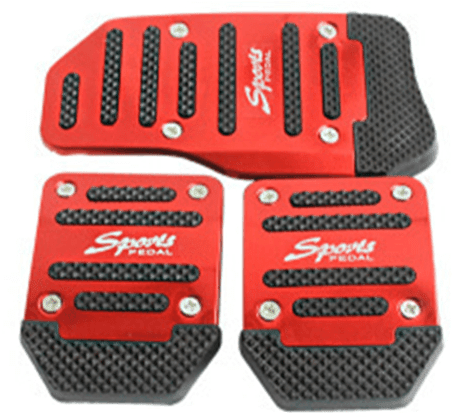 3Pcs/Set Universal Aluminum Manual Transmission Non-Slip Car Pedal Cover Set Kit Pedals Red Blue Silver Car Vehicle Sports Accelerator Brake No Drill Non-Slip Performance Car Rest Pedal Brake Auto Sports Gas Fuel Petrol Clutch Brake Pad Auto Accessories - Dot's Car Visors