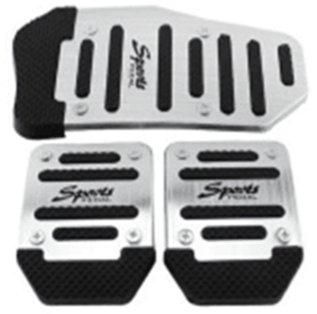 3Pcs/Set Universal Aluminum Manual Transmission Non-Slip Car Pedal Cover Set Kit Pedals Red Blue Silver Car Vehicle Sports Accelerator Brake No Drill Non-Slip Performance Car Rest Pedal Brake Auto Sports Gas Fuel Petrol Clutch Brake Pad Auto Accessories by Stevvex