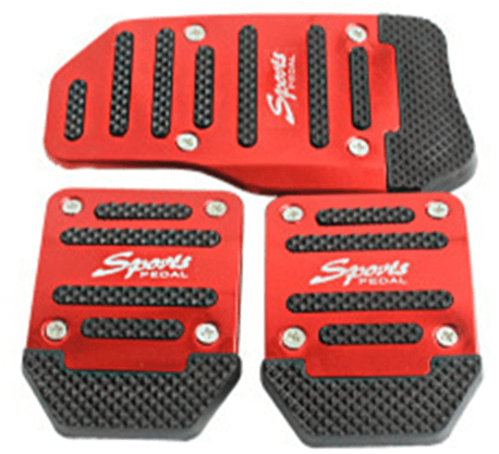 3Pcs/Set Universal Aluminum Manual Transmission Non-Slip Car Pedal Cover Set Kit Pedals Red Blue Silver Car Vehicle Sports Accelerator Brake No Drill Non-Slip Performance Car Rest Pedal Brake Auto Sports Gas Fuel Petrol Clutch Brake Pad Auto Accessories by Stevvex