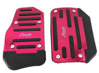 3Pcs/Set Universal Aluminum Manual Transmission Non-Slip Car Pedal Cover Set Kit Pedals Red Blue Silver Car Vehicle Sports Accelerator Brake No Drill Non-Slip Performance Car Rest Pedal Brake Auto Sports Gas Fuel Petrol Clutch Brake Pad Auto Accessories by Stevvex