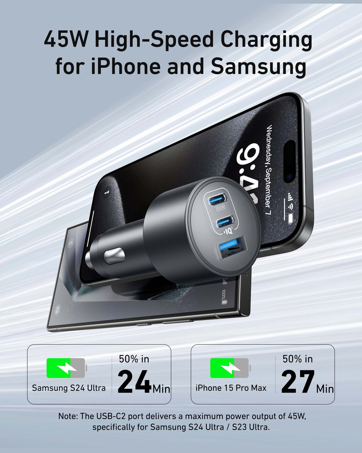 Anker Nano Car Charger (167.5W, 3 Ports) by Anker