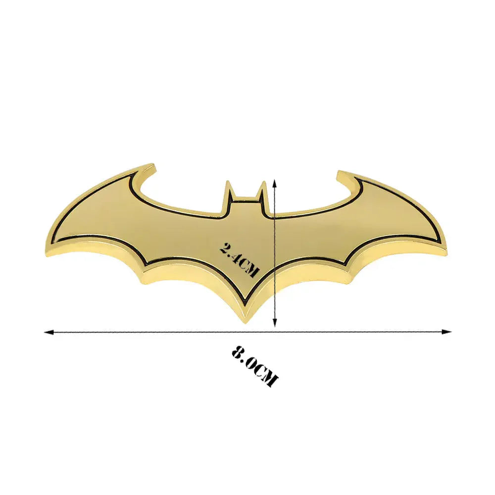 1PC 3D Bat Shape Car Stickers Cool Metal Car Logo Emblem Sticker Decal Motorcycle Automobiles Car Styling Accessories by Econic Blanks