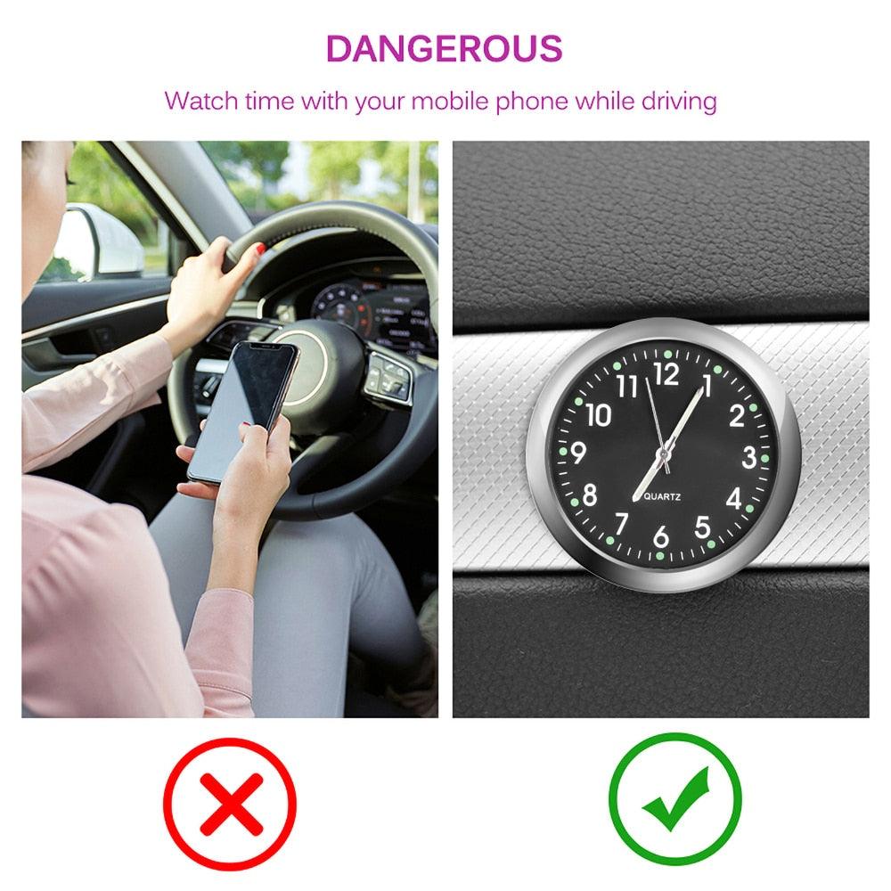 Car Clock Luminous Mini Automobiles Internal Stick-On Digital Watch Stick on Dashboard Car Clock Mini Tiny Small Luminous Car Vent Clocks Watch for Dashboard Boat Bike Home Mechanics Quartz Clocks Auto Ornament Car Accessories Gifts - Dot's Car Visors