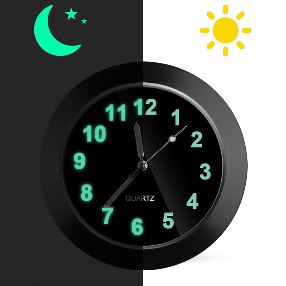 Car Clock Luminous Mini Automobiles Internal Stick-On Digital Watch Stick on Dashboard Car Clock Mini Tiny Small Luminous Car Vent Clocks Watch for Dashboard Boat Bike Home Mechanics Quartz Clocks Auto Ornament Car Accessories Gifts - Dot's Car Visors