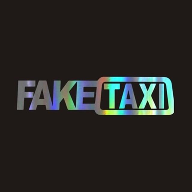 Fake Taxi Sticker Decal Funny Vinyl Car Bumper Funny FAKE TAXI Car Auto Sticker Fake Taxi Decal Self Adhesive Vinyl Universal Car Fake Taxi Reflective Window Vehicle Body Sticker Decal Auto Accessories - Dot's Car Visors