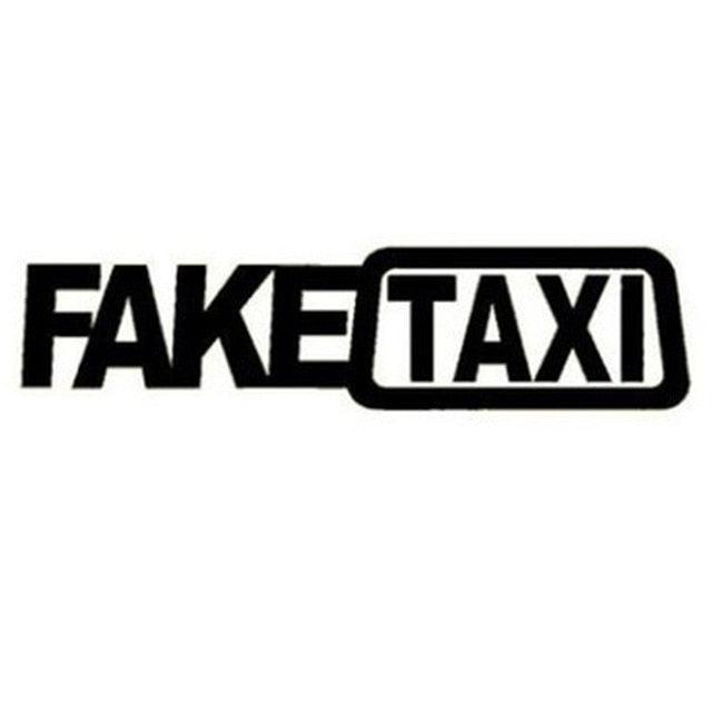 Fake Taxi Sticker Decal Funny Vinyl Car Bumper Funny FAKE TAXI Car Auto Sticker Fake Taxi Decal Self Adhesive Vinyl Universal Car Fake Taxi Reflective Window Vehicle Body Sticker Decal Auto Accessories - Dot's Car Visors