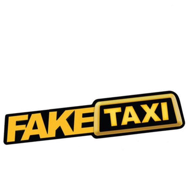 Fake Taxi Sticker Decal Funny Vinyl Car Bumper Funny FAKE TAXI Car Auto Sticker Fake Taxi Decal Self Adhesive Vinyl Universal Car Fake Taxi Reflective Window Vehicle Body Sticker Decal Auto Accessories - Dot's Car Visors