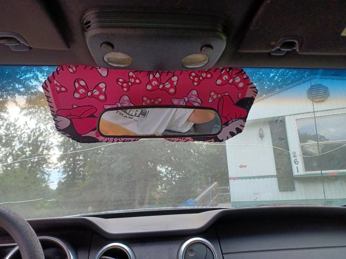 Minnie Mouse Car Visor – Handmade Disney-Inspired Sunshade - Dot's Car Visors