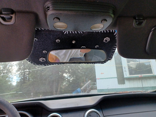 Puppy Paw Print Car Visor – Dog Lover Handmade Sunshade by Dot's Car Visors