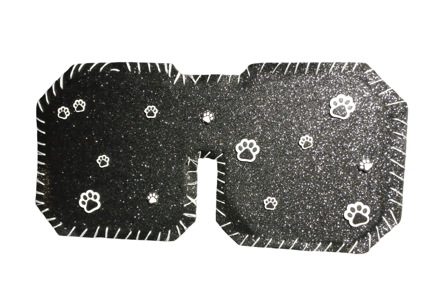 Puppy Paw Print Car Visor – Dog Lover Handmade Sunshade by Dot's Car Visors