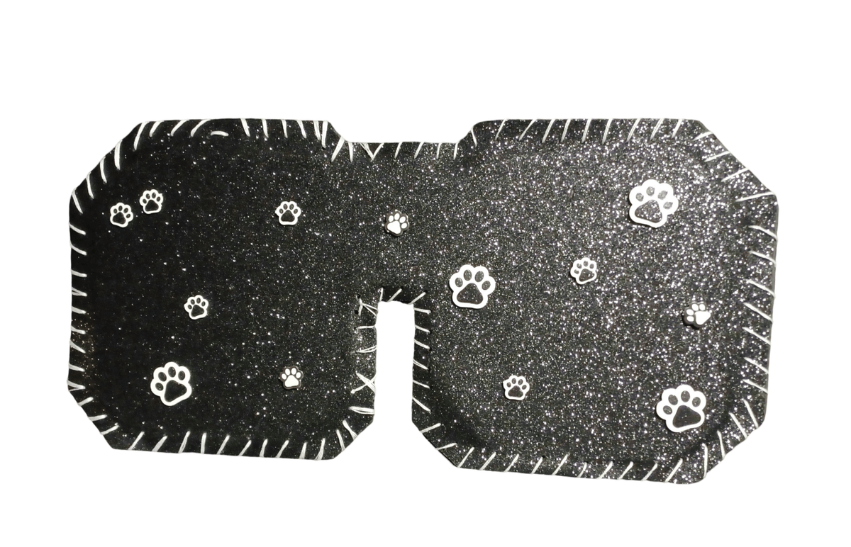 Puppy Paw Print Car Visor – Dog Lover Handmade Sunshade by Dot's Car Visors