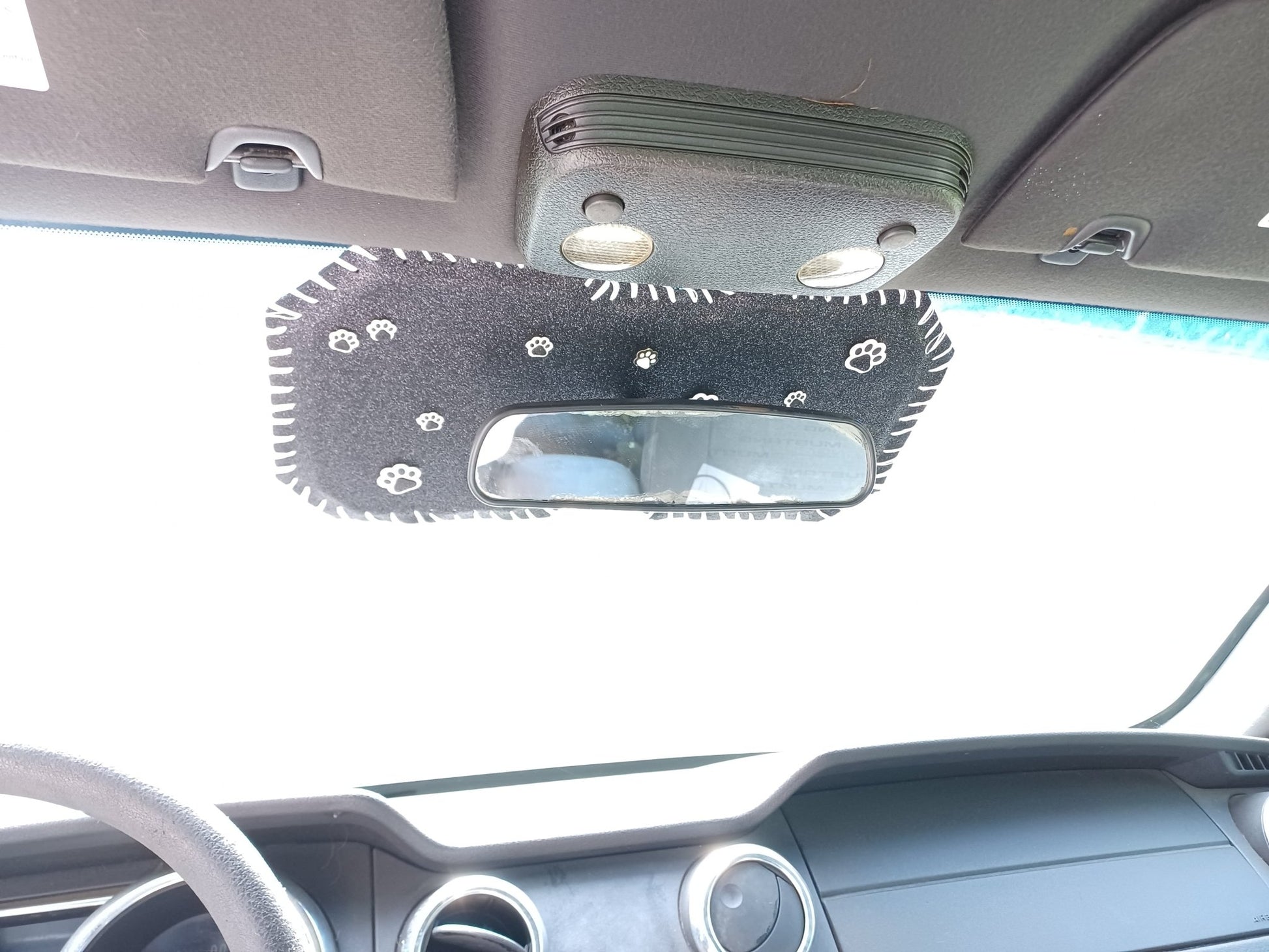 Puppy Paw Print Car Visor – Dog Lover Handmade Sunshade by Dot's Car Visors